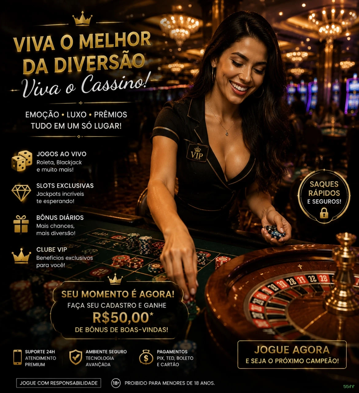 Programa VIP 55ff - benefícios exclusivos